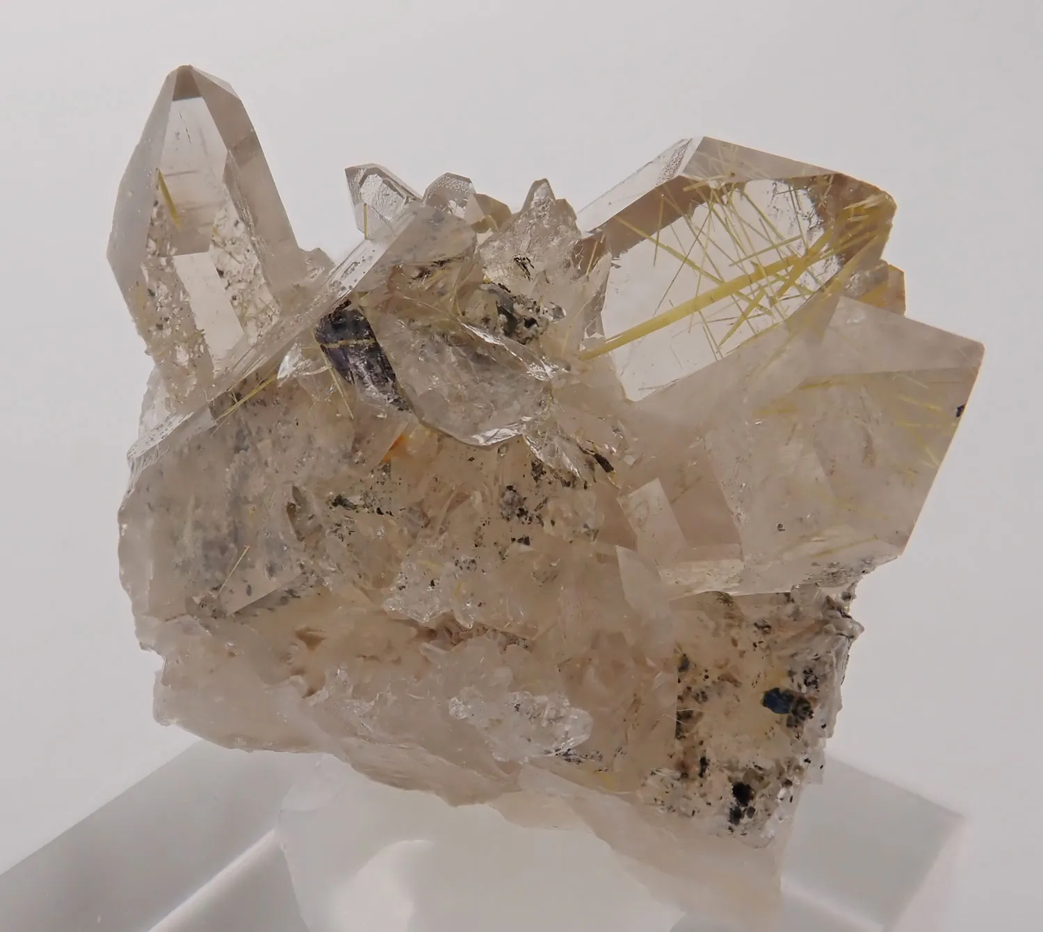 Quartz with Rutile and Hematite - image 1