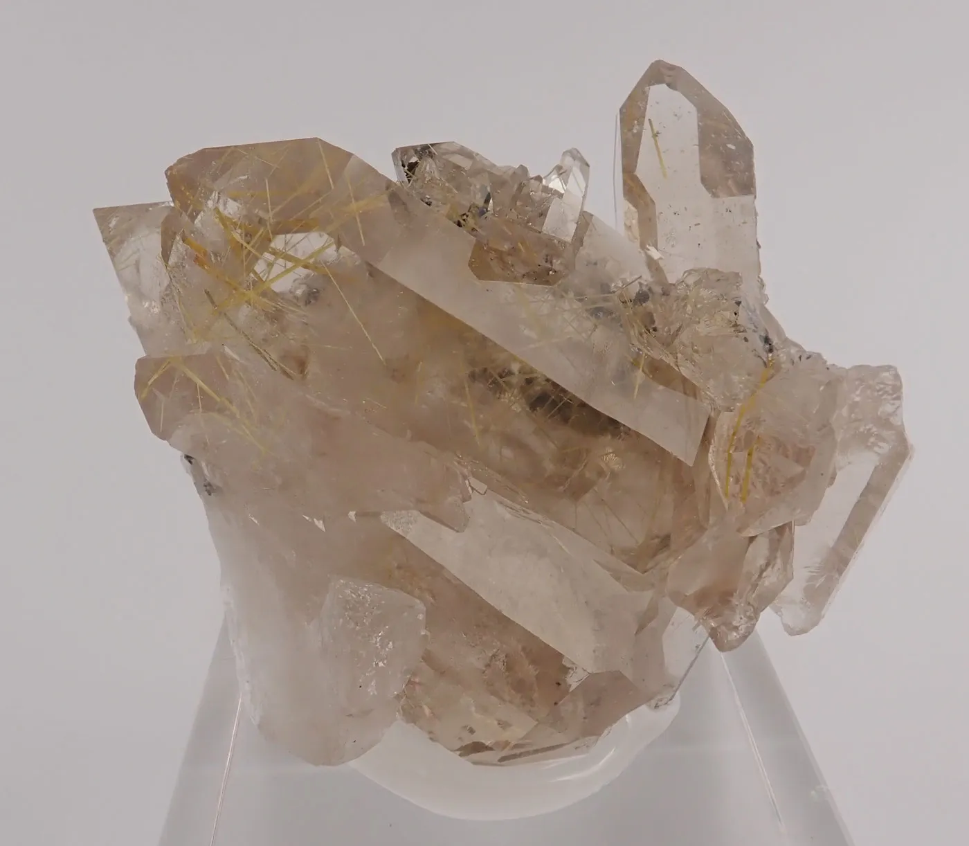 Quartz with Rutile and Hematite - image 2