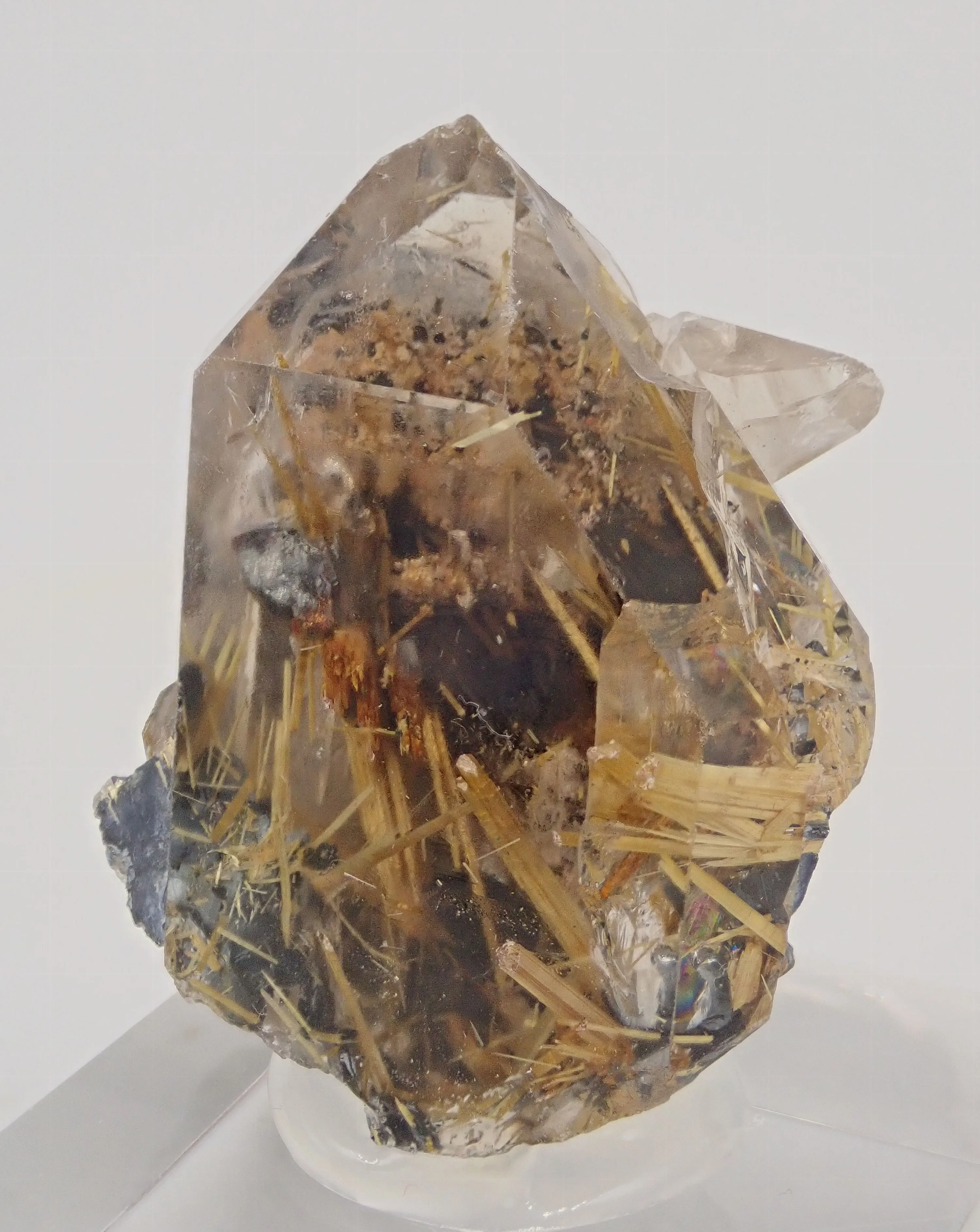 Quartz with Rutile and Hematite - image 1