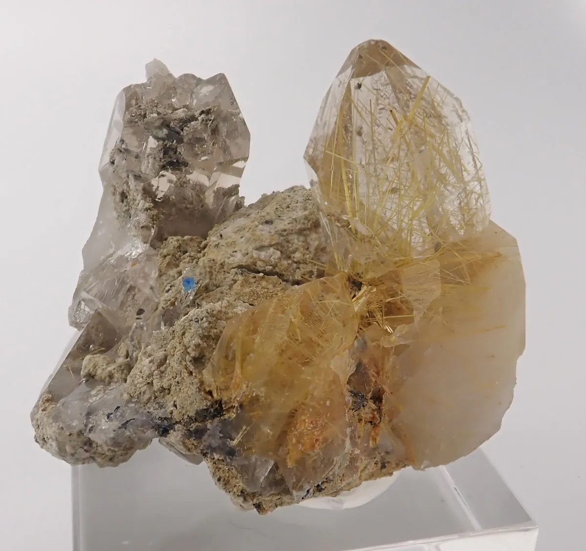Quartz with Rutile and Hematite - image 2