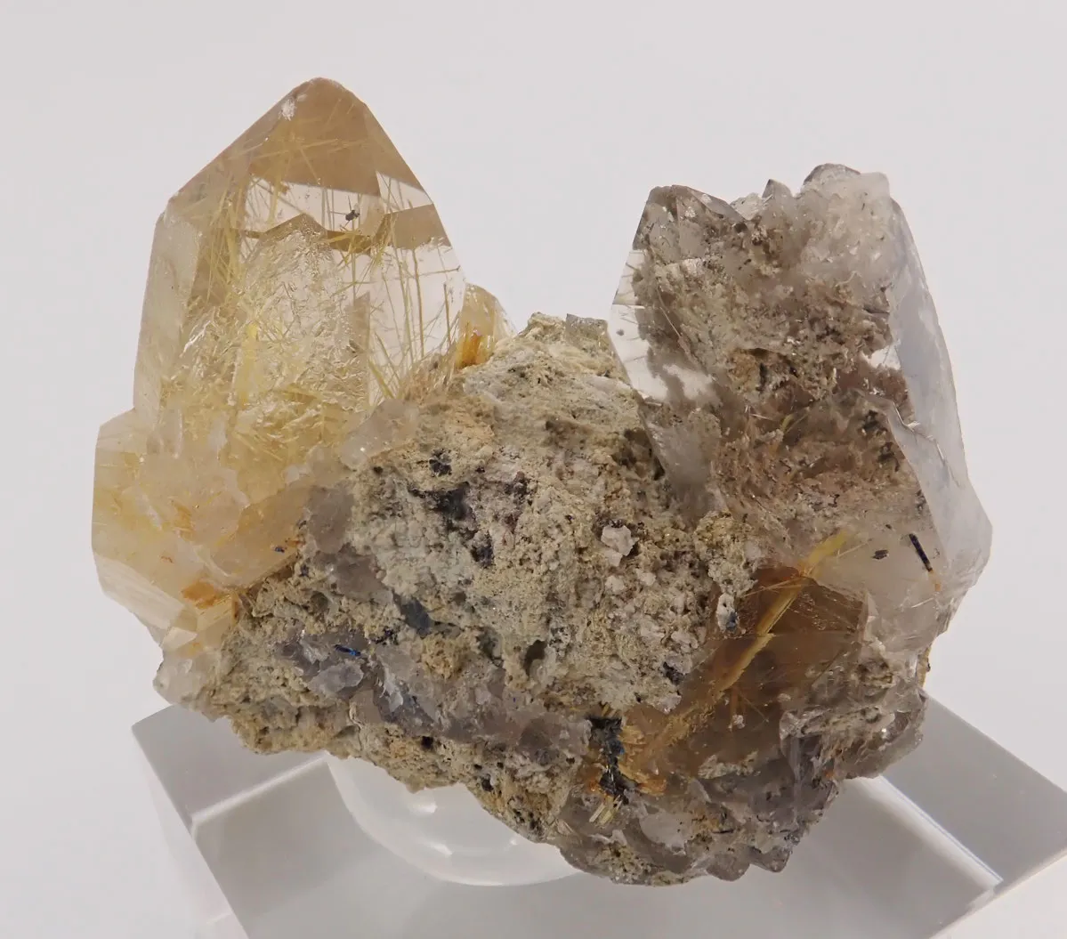 Quartz with Rutile and Hematite - image 4
