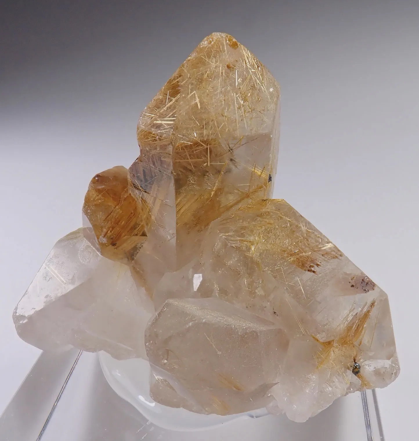 Quartz with Rutile and Hematite - image 2