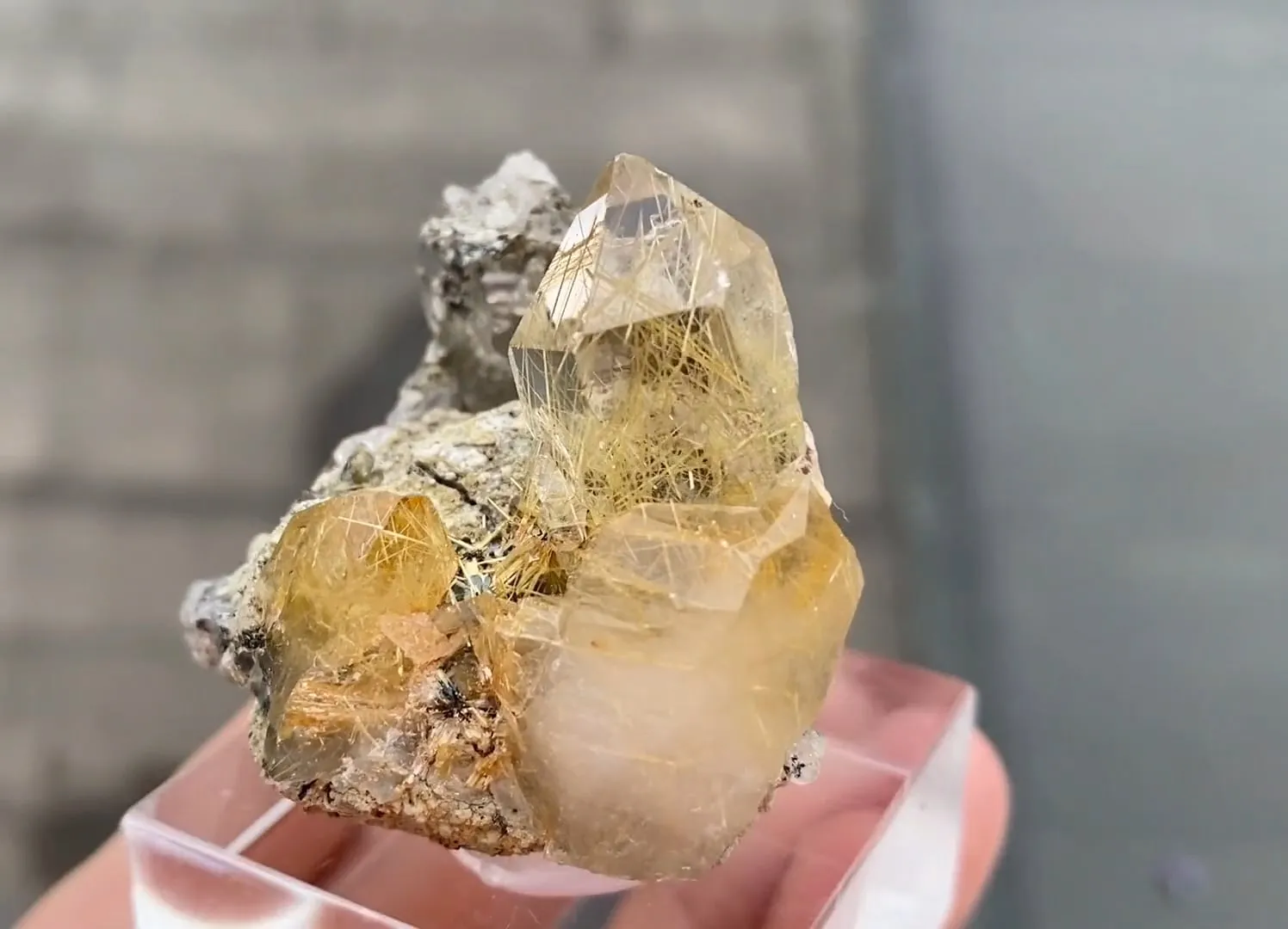 Quartz with Rutile and Hematite - image 5