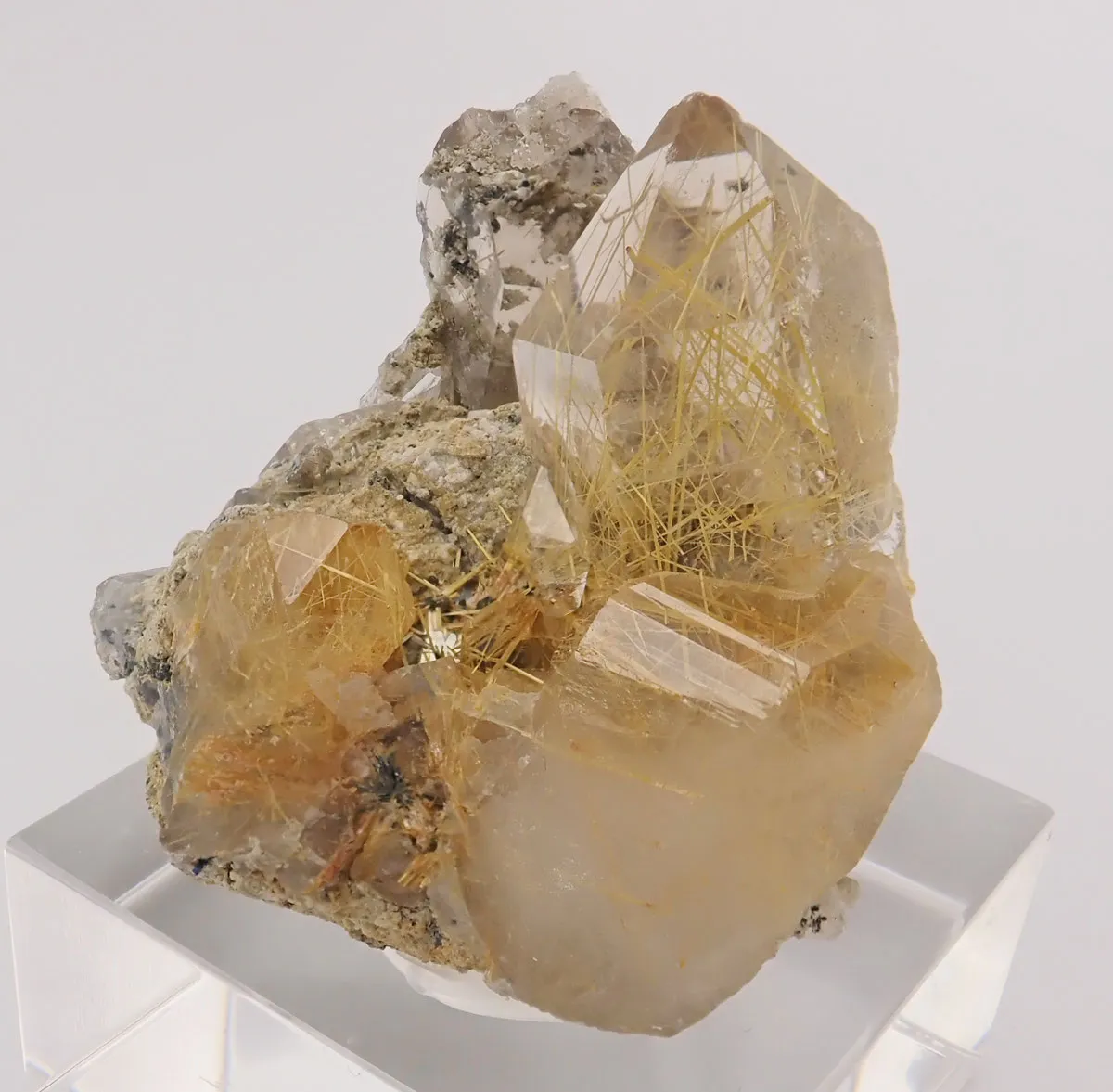 Quartz with Rutile and Hematite - image 3