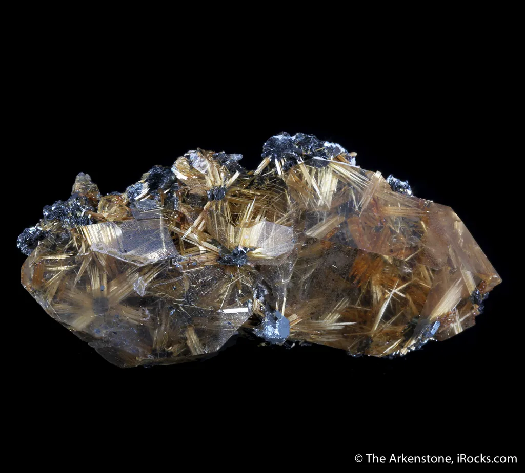 Quartz with Rutile and Hematite  (illustrated) image