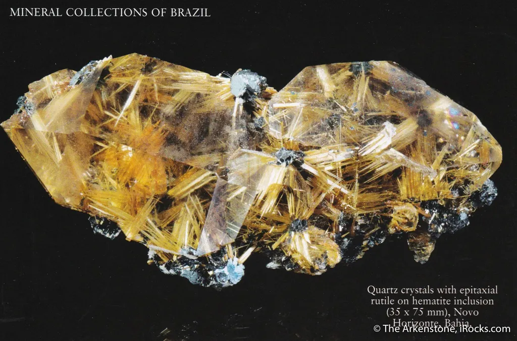 Quartz with Rutile and Hematite  (illustrated) - image 4