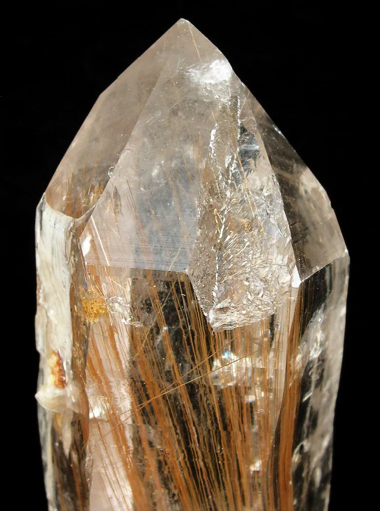 Quartz With Rutile Inclusions (Unusual Large Doubly-Terminated Crystal) - image 3