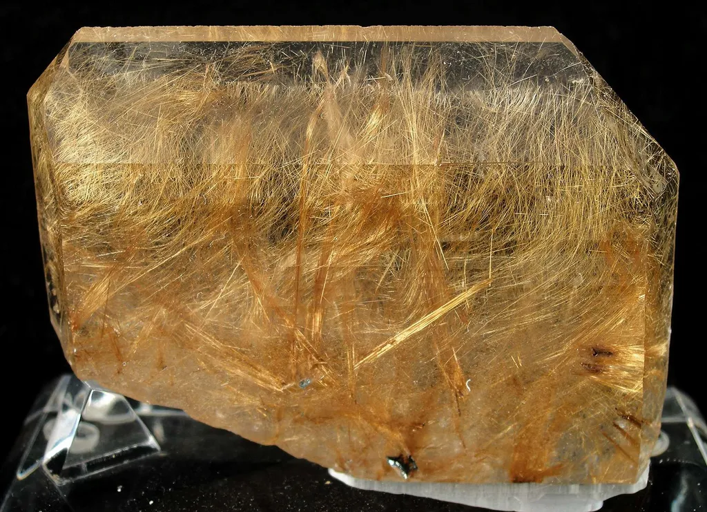 Quartz With Rutile Inclusions (Unusual Tabular Form) - image 2