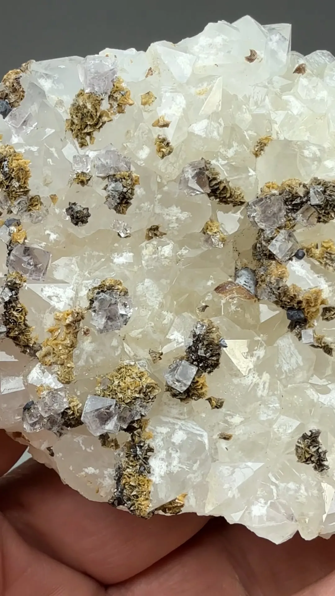 Quartz with Siderite, Sphalerite, Fluorite - image 2