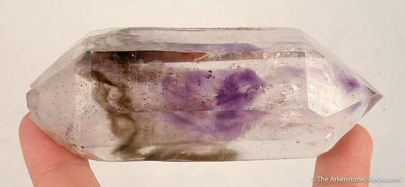 Quartz With Smoky Quartz and Amethyst Phantoms - image 2