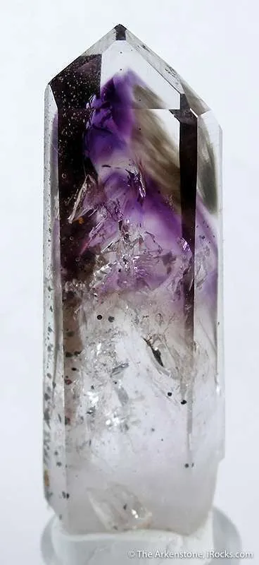 Quartz With Smoky Quartz and Amethyst Phantoms image