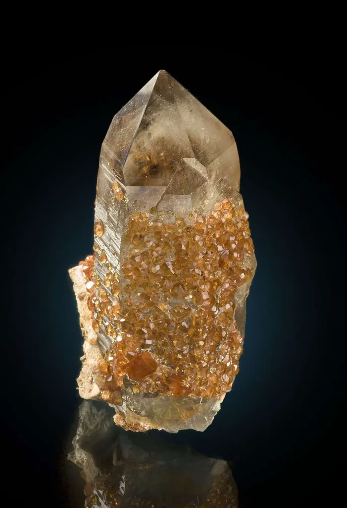 Quartz With Spessartine Garnet - image 2