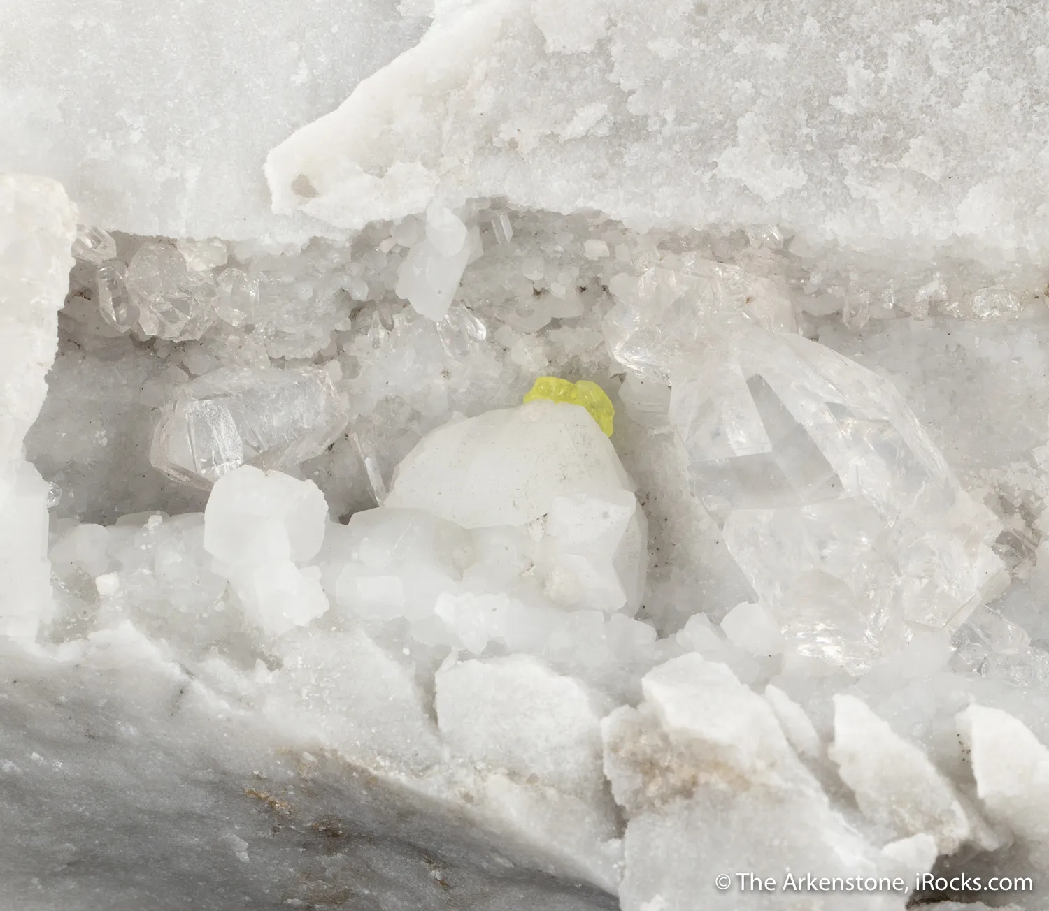 Quartz with Sulfur in Marble (Old classic) - image 3