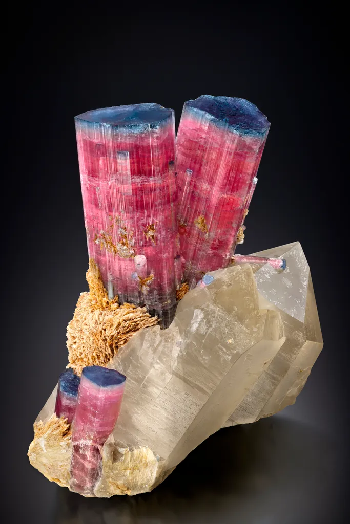 "Rabbit Ears" - blue cap tourmaline - Tourmaline Queen Mine image
