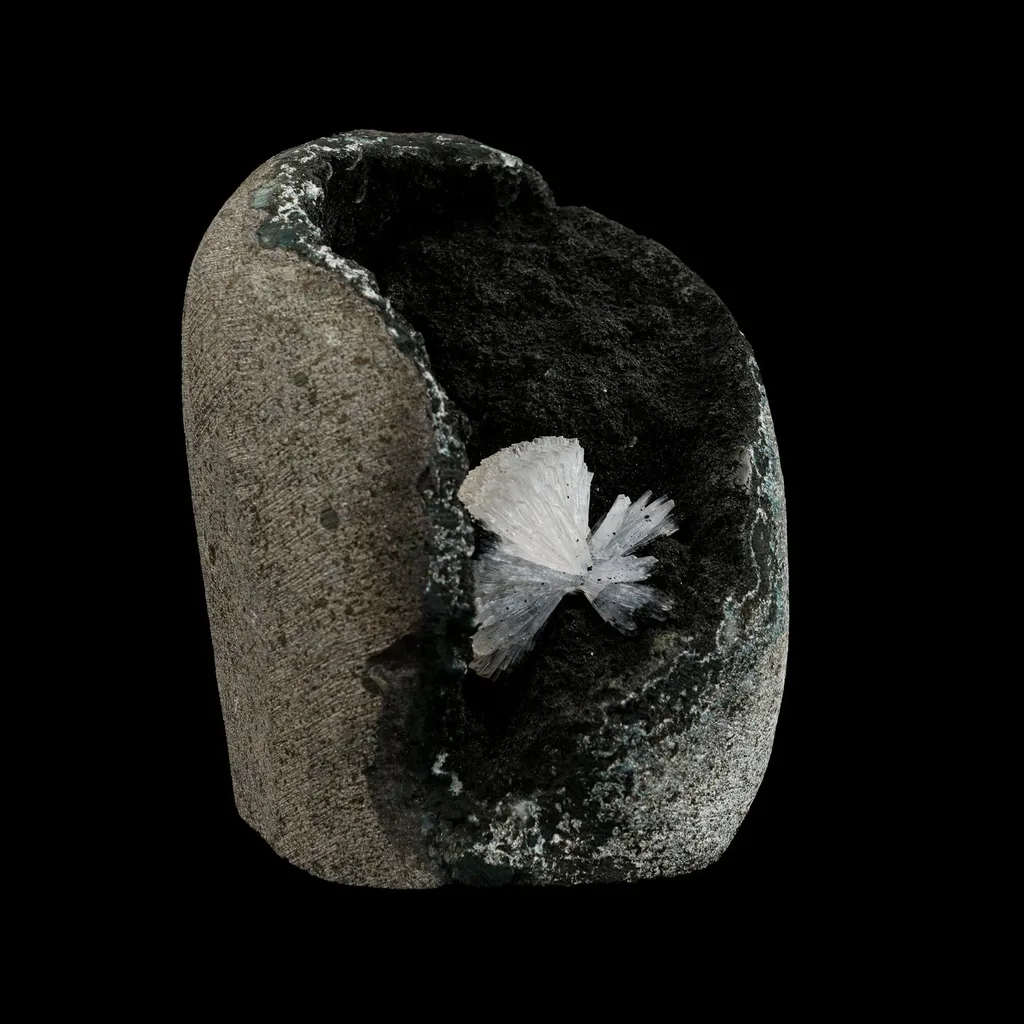 Radial Epi-Stilbite with Julgoldite, Two Rare Minerals in One Natural Mineral Specimen - image 2