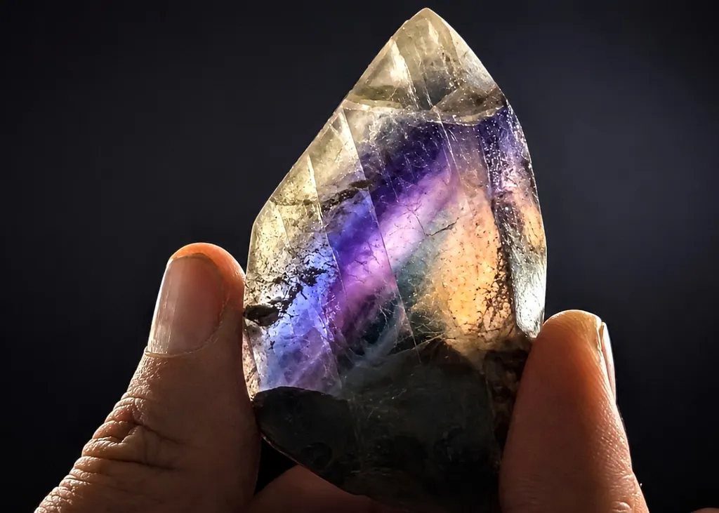 Rainbow Fluorite with Petroleum Inclusions; Unverified Locale - image 2