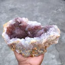 Rainbow Rutile With Karur Amethyst Geode - image 9