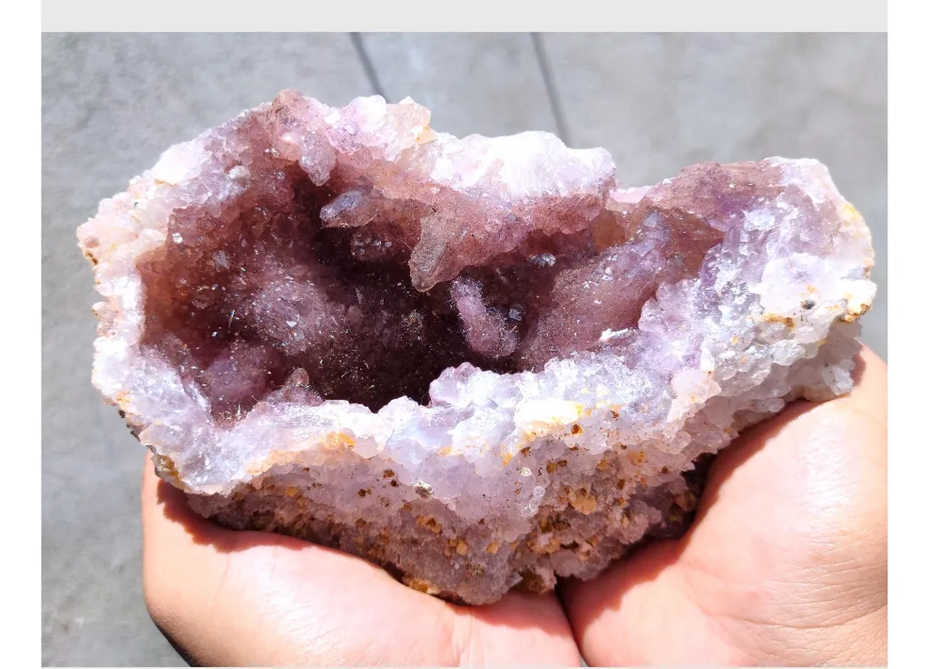 Rainbow Rutile With Karur Amethyst Geode - image 3