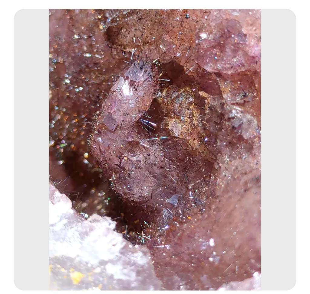 Rainbow Rutile With Karur Amethyst Geode - image 4