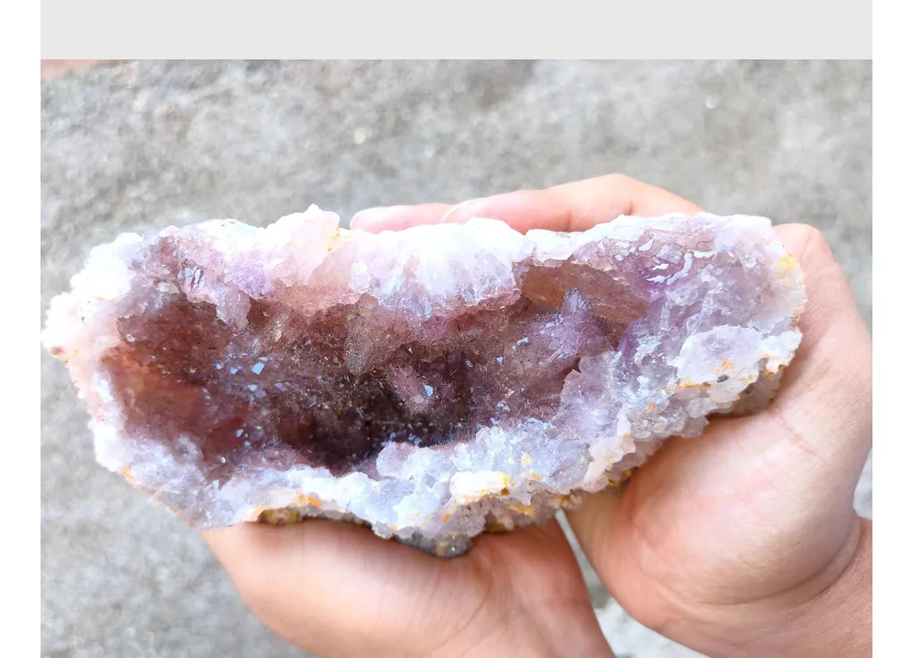 Rainbow Rutile With Karur Amethyst Geode - image 5