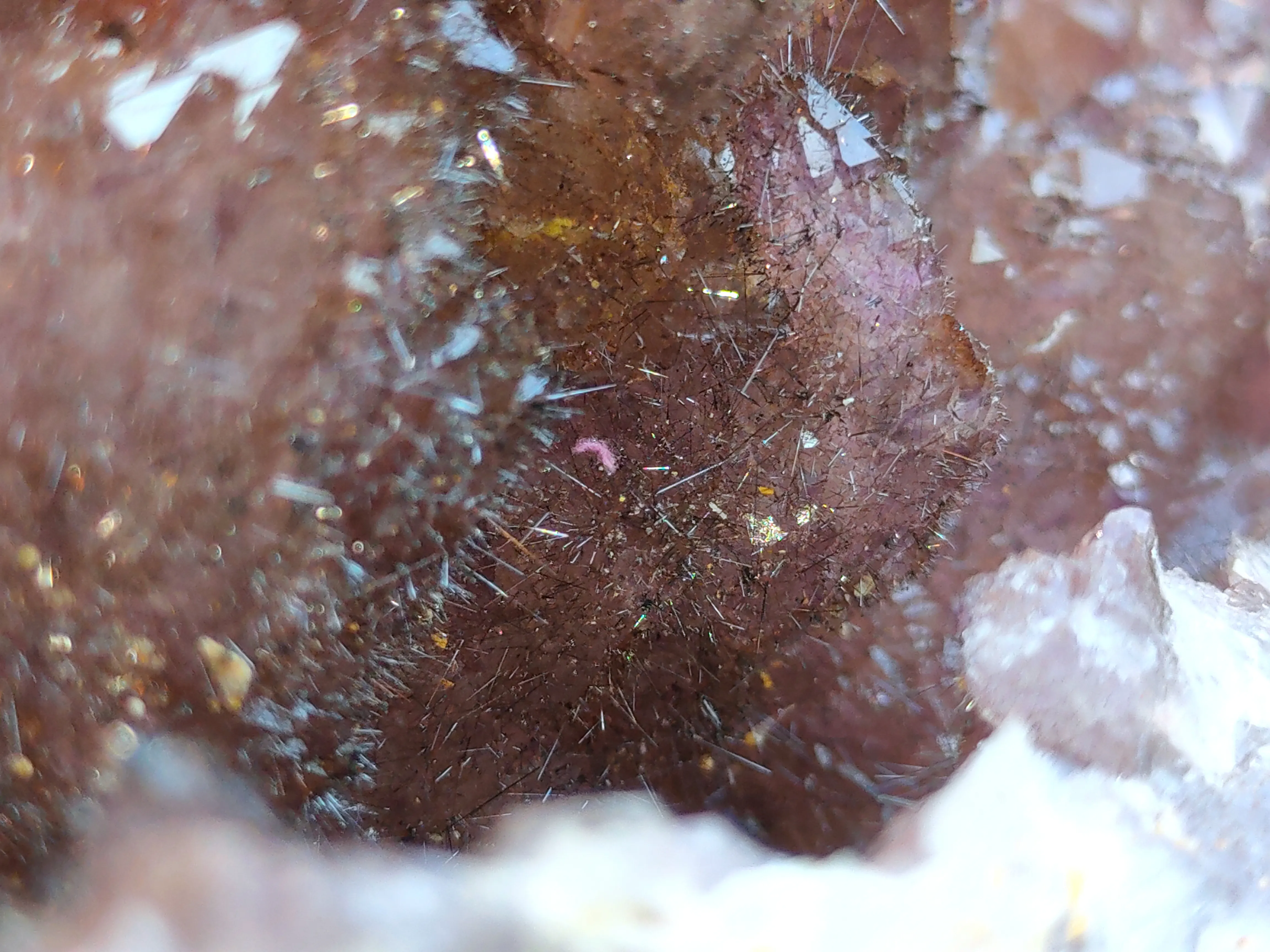 Rainbow Rutile With Karur Amethyst Geode - image 11