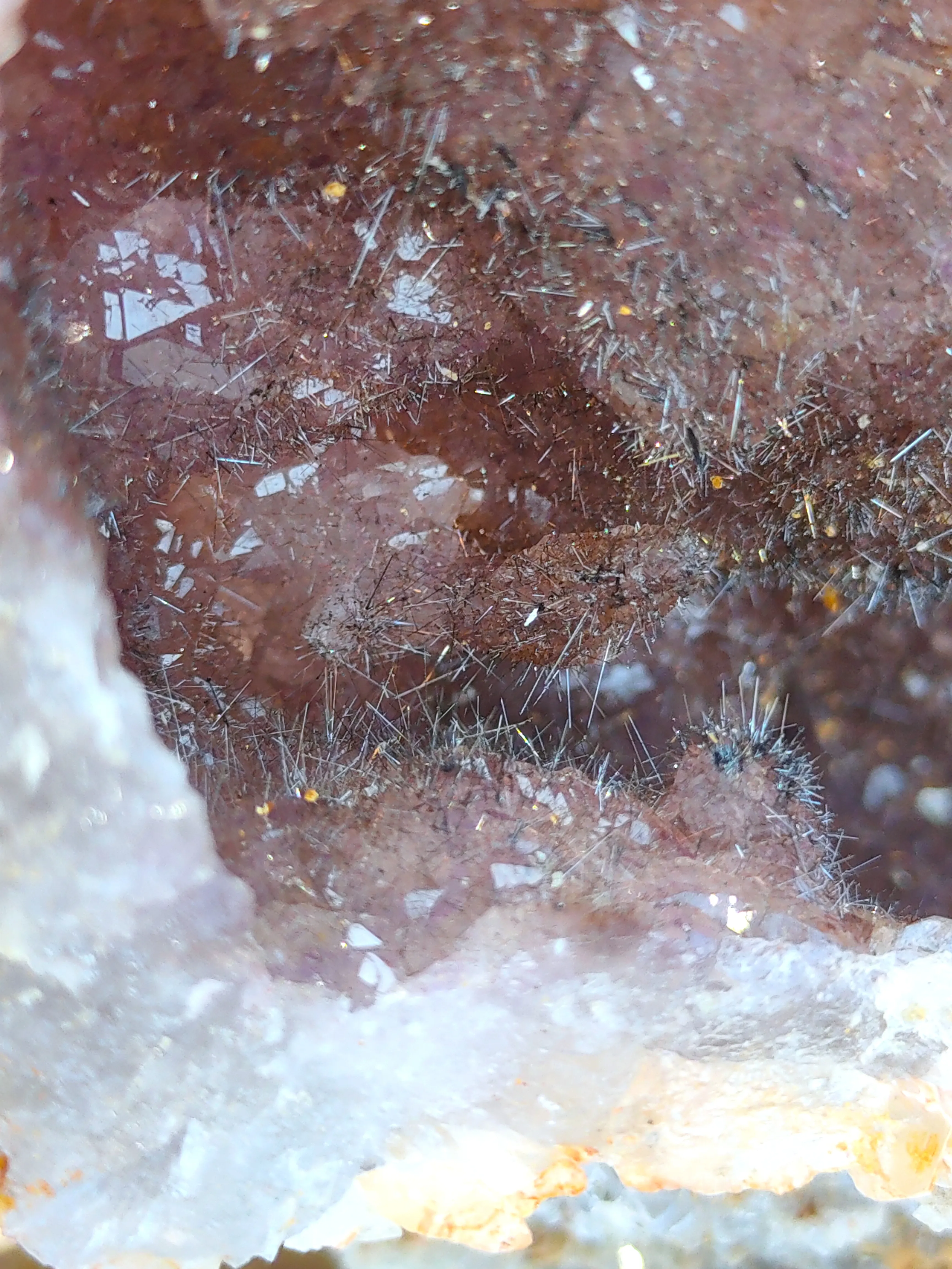 Rainbow Rutile With Karur Amethyst Geode Natural Minerals Specimen beutiful piece - image 6