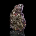 Rare Alien Amethyst Crystal Cluster with Botryoidal Goethite Coating – Unique Natural Mineral Specimen from Telangana, India - image 2