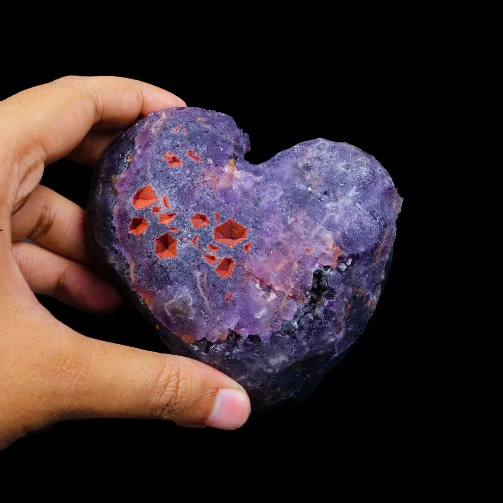 Rare Alien Amethyst with Red Hematite Natural Mineral Specimen - image 5