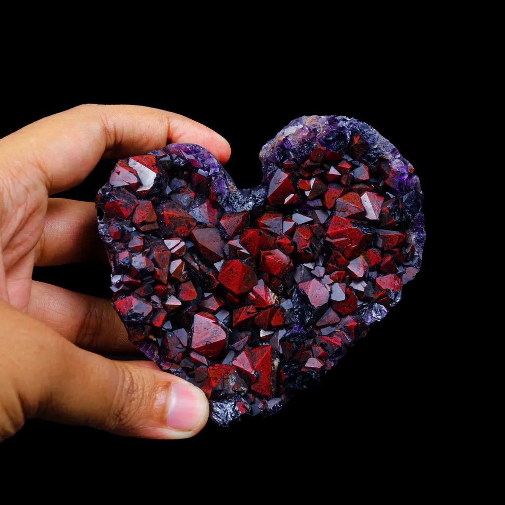 Rare Alien Amethyst with Red Hematite Natural Mineral Specimen - image 4