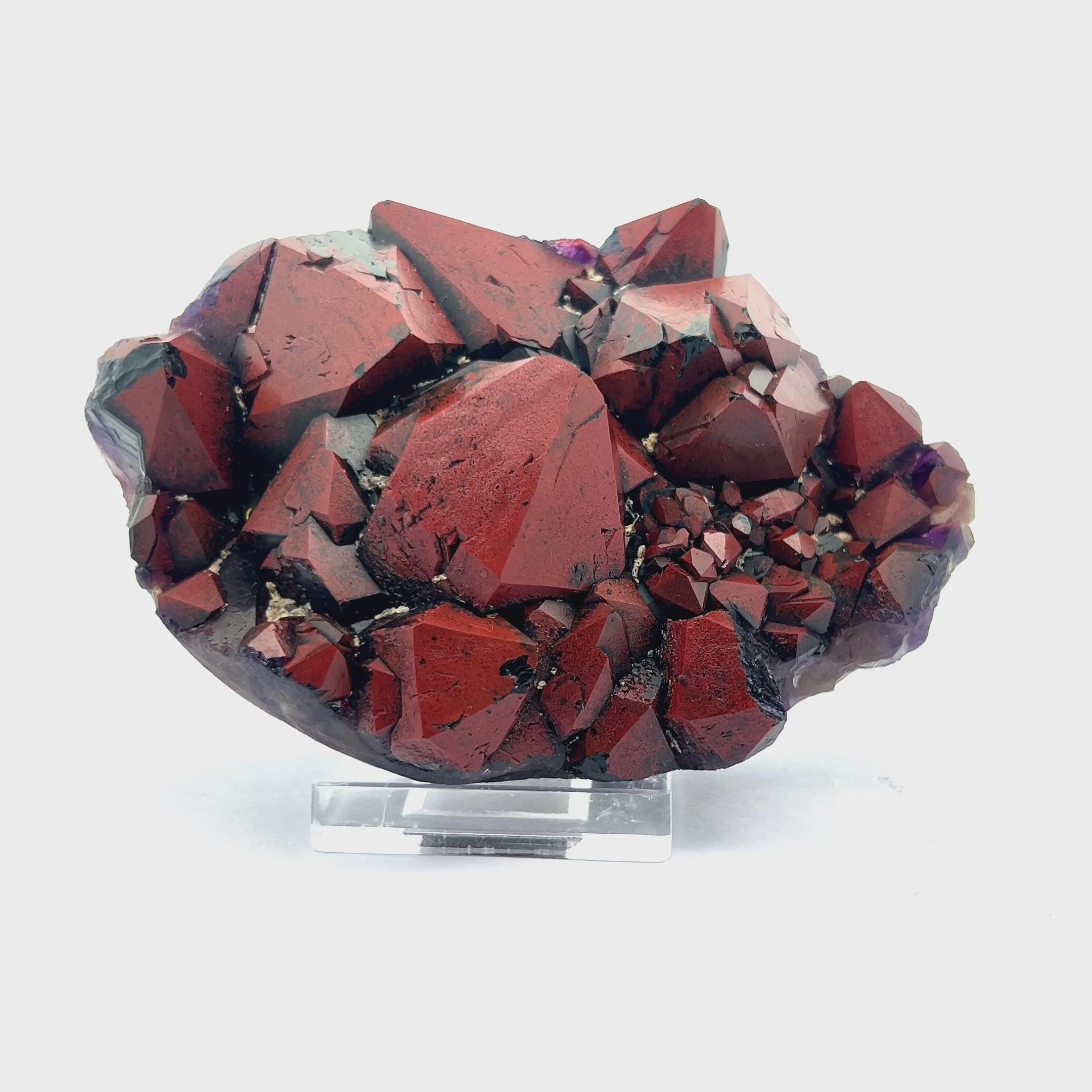 Rare Alien Amethyst with Red Hematite Natural Mineral Specimen - image 6