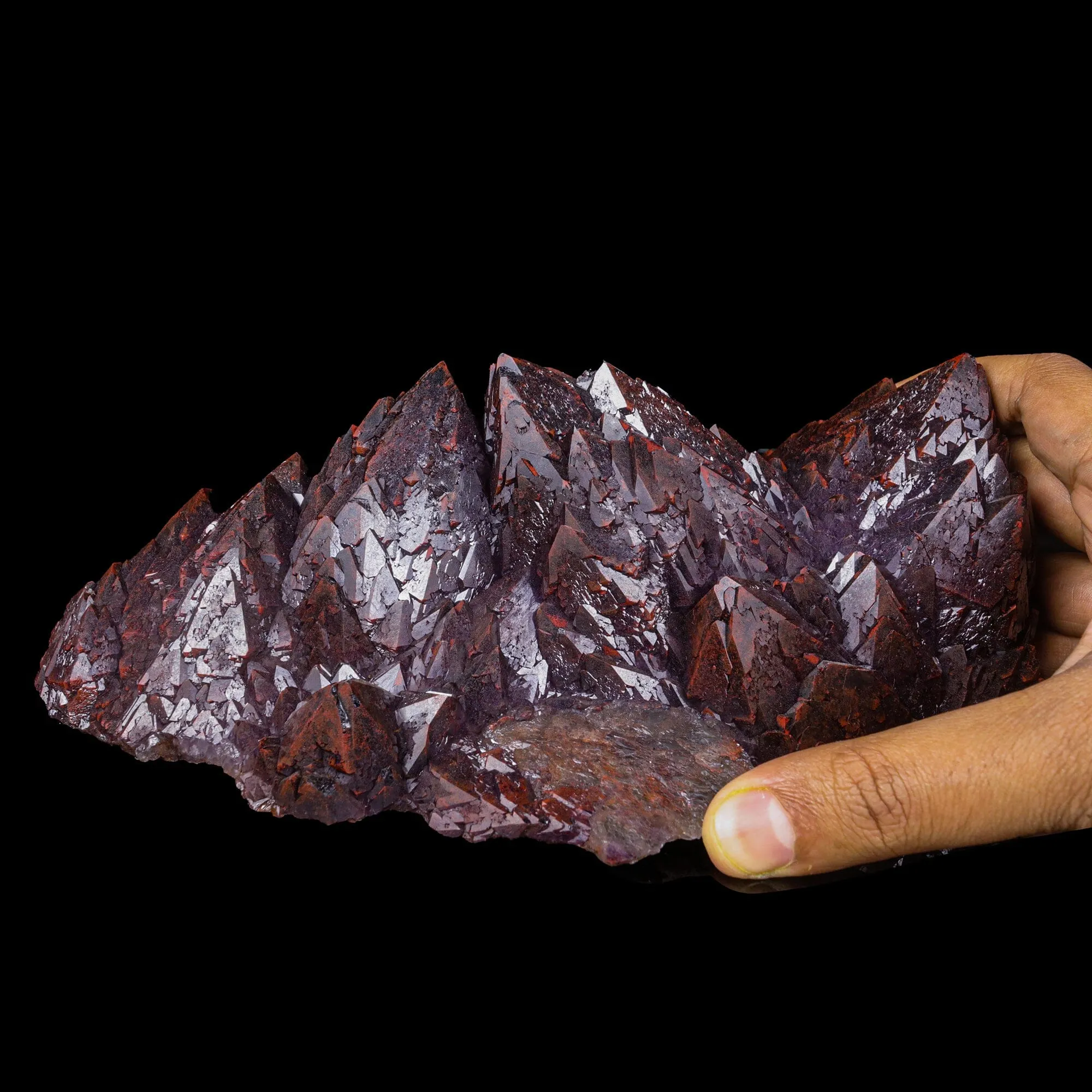 Rare Alien Amethyst with Red Hematite Natural Mineral Specimen - image 5