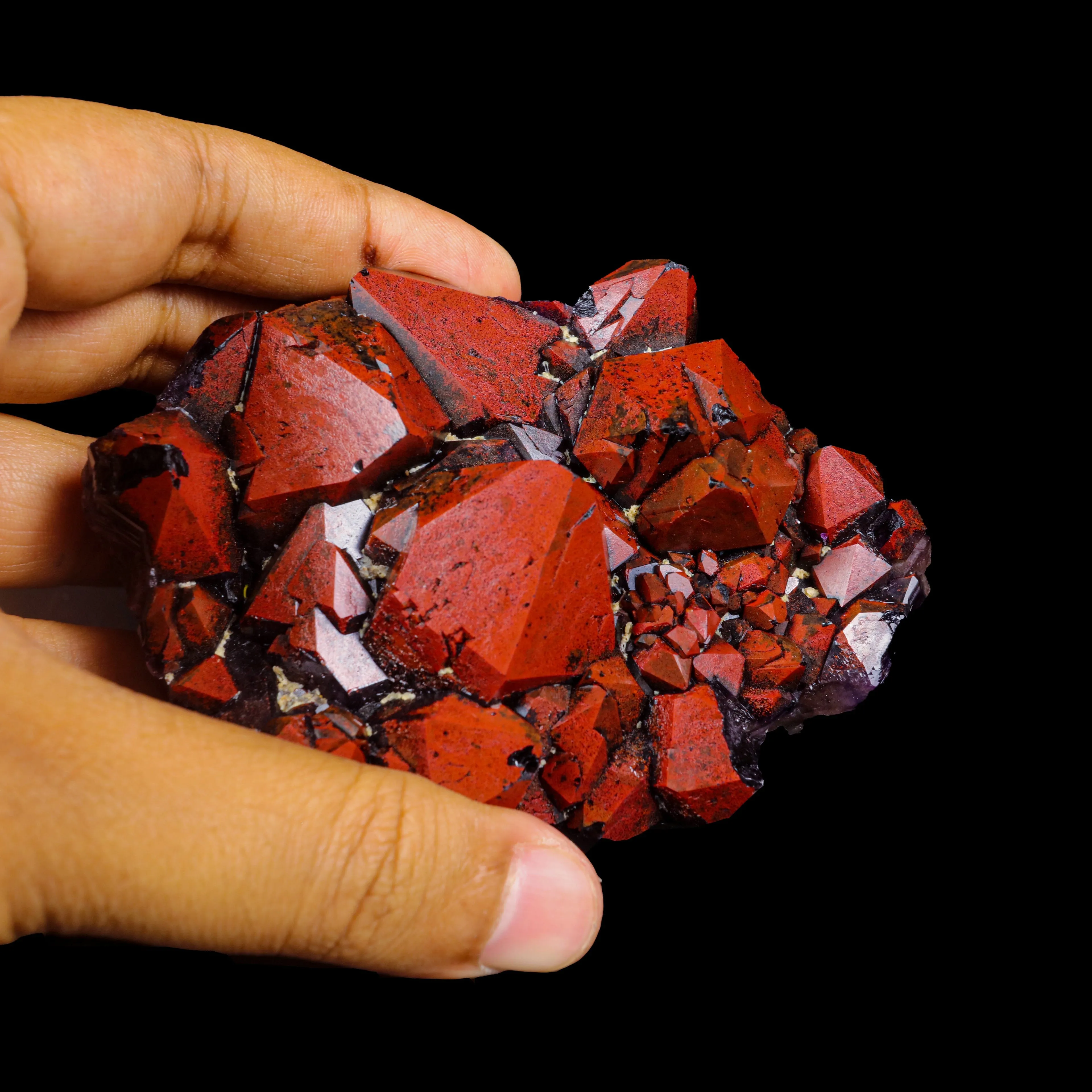 Rare Alien Amethyst with Red Hematite Natural Mineral Specimen - image 4