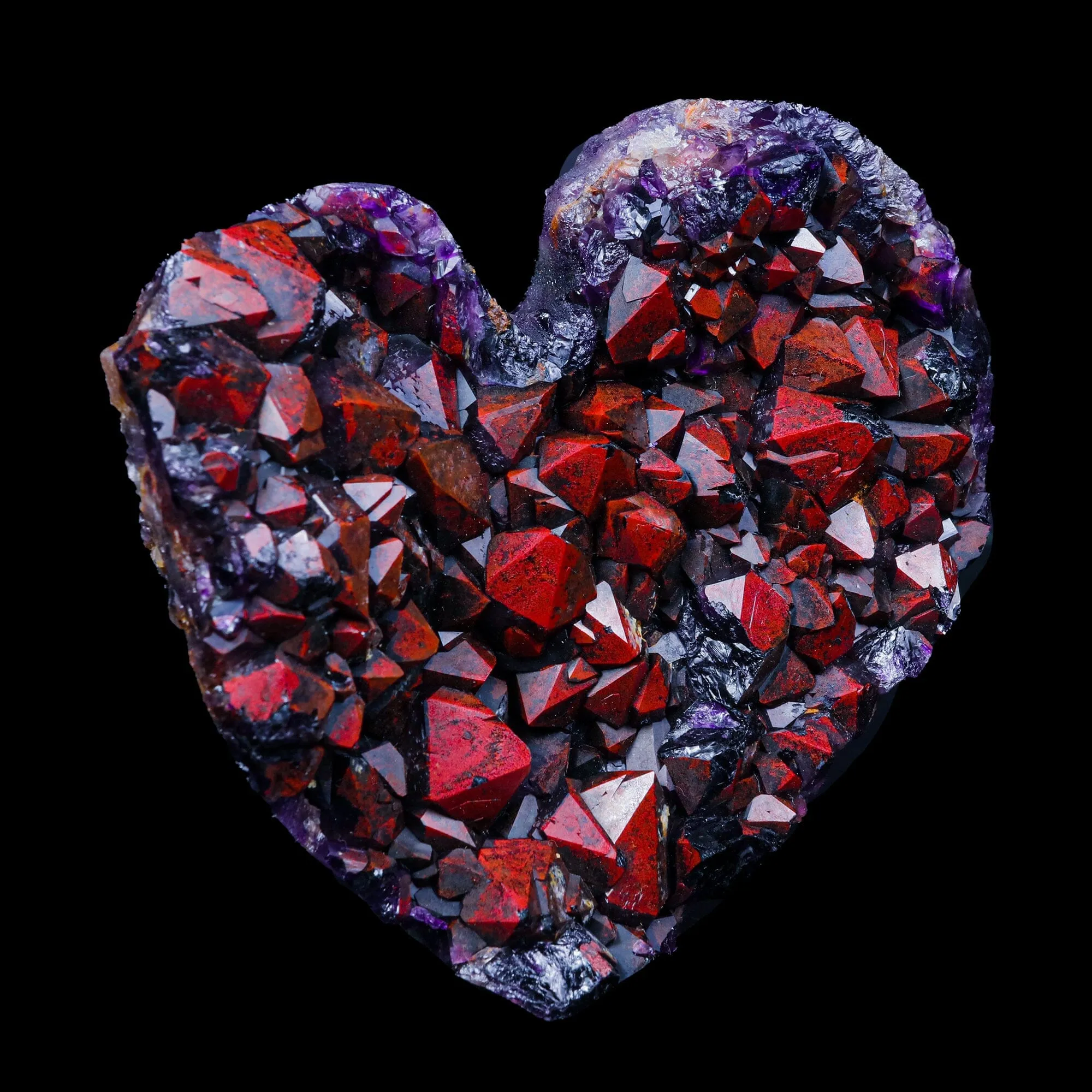 Rare Alien Amethyst with Red Hematite Natural Mineral Specimen - image 3