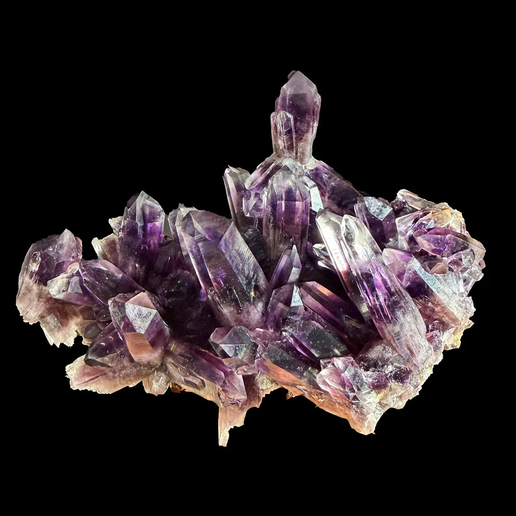 Rare Amatitlán Amethyst Fine Mineral Specimen – Guerrero Mexico 6” Collector Crystal, Natural Deep Purple Amethyst Cluster 400g Display Piece | Global Collector Grade image