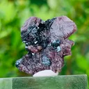 Rare Axinite with Magnetite Crystal Specimen – Dark Metallic Mineral Combination - image 1