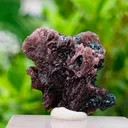 Rare Axinite with Magnetite Crystal Specimen – Dark Metallic Mineral Combination - image 2
