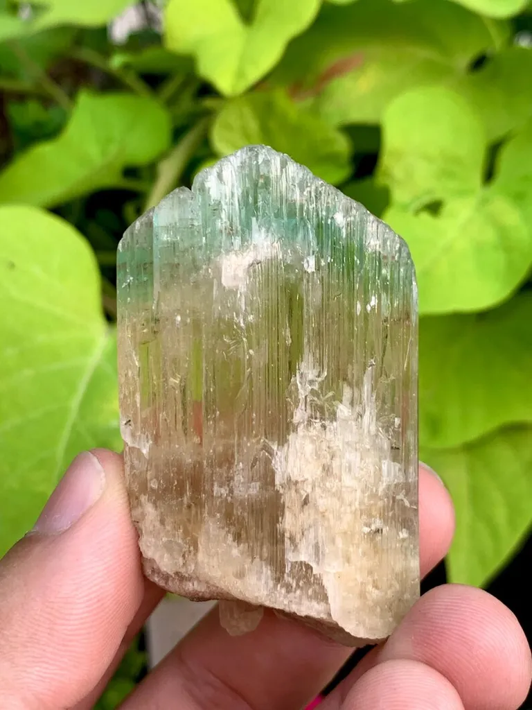 Rare Bi Color Hiddenite Kunzite Crystal from Afghanistan - image 6