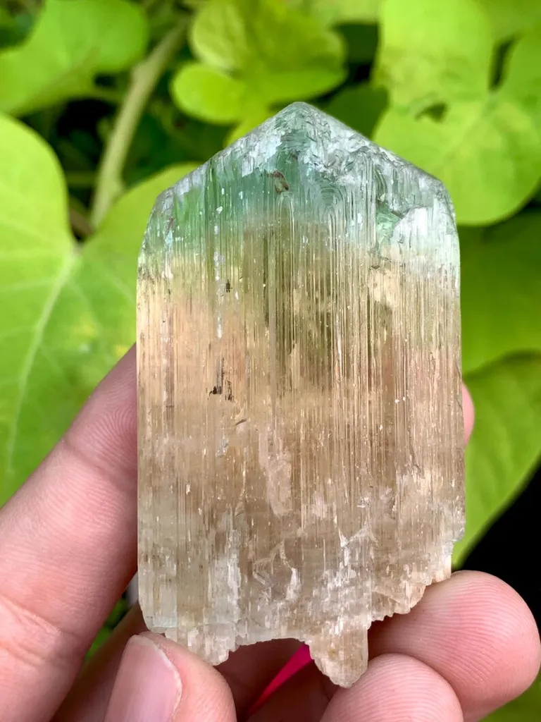 Rare Bi Color Hiddenite Kunzite Crystal from Afghanistan - image 3