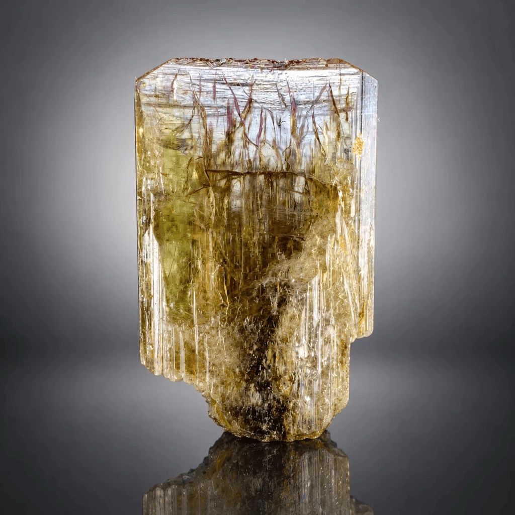 Rare Bicolor Tanzanite Crystal with Hair like Inclusions from Tanzania - image 5