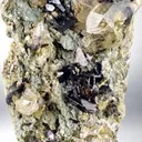 Rare Black Brookite Cluster with Quartz on Matrix from Pakistan - image 6