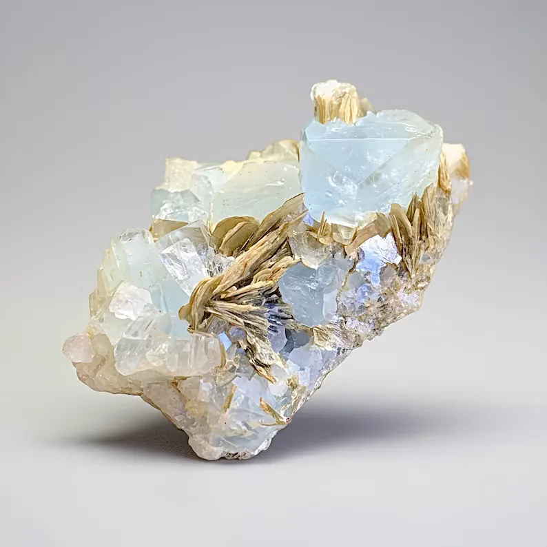 Rare Blue Aquamarine Specimen from Pakistan image