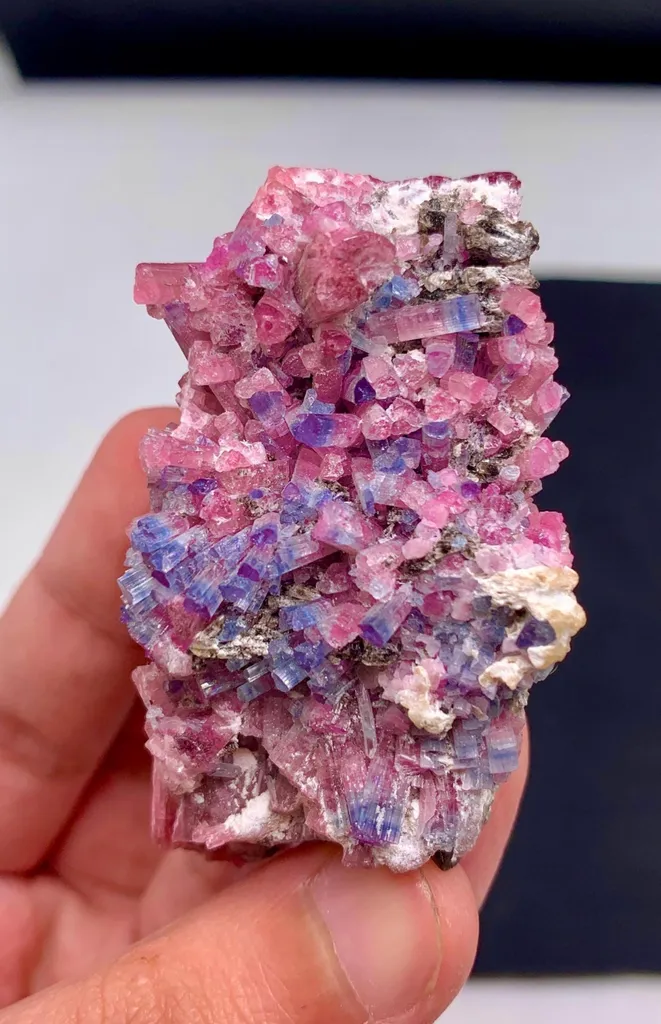 Rare blue cap red Tourmaline from Afghanistan - image 2