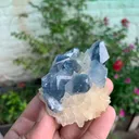 Rare Blue Celestine with Calcite from Afghanistan - image 3