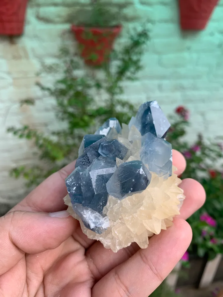 Rare Blue Celestine with Calcite from Afghanistan - image 6