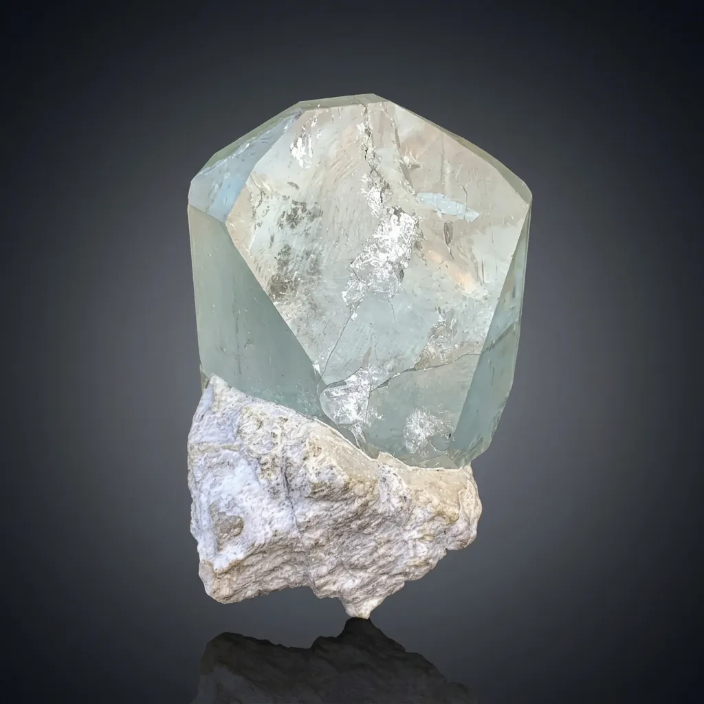 Rare Blue color Topaz with well terminations from Pakistan image