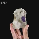 Rare Blue Fluorite with Quartz Natural Mineral Specimen - image 6