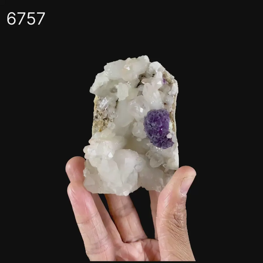 Rare Blue Fluorite with Quartz Natural Mineral Specimen - image 6