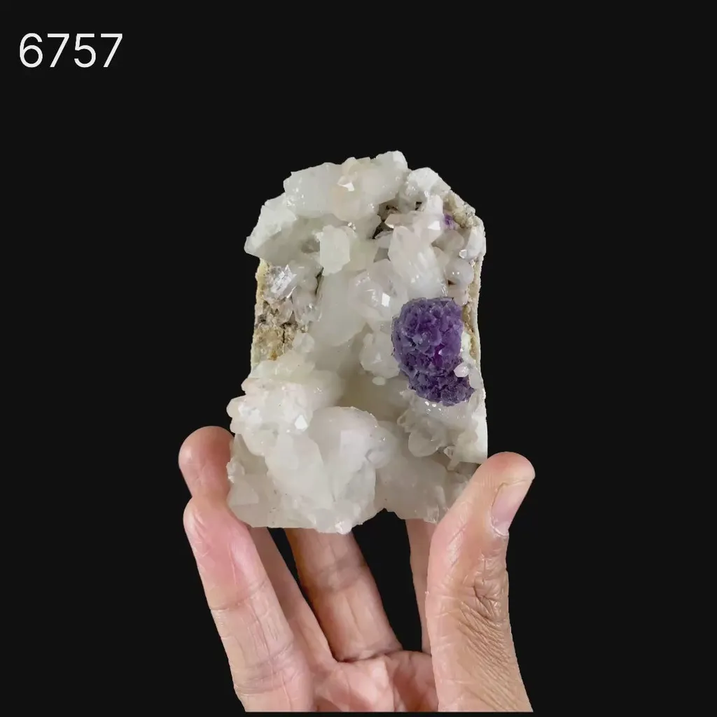 Rare Blue Fluorite with Quartz Natural Mineral Specimen - image 6