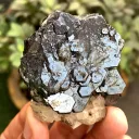 Rare Blue Hematite with Calcite Flower from Pakistan - image 4