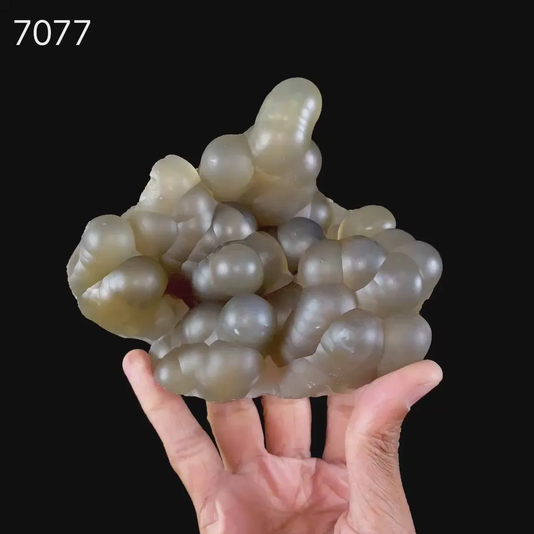 Rare Botryoidal Agatized Chalcedony Mineral Specimen – Natural Indian Crystal Cluster for Collectors - image 7